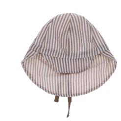 Casquette bébé à rayures marron