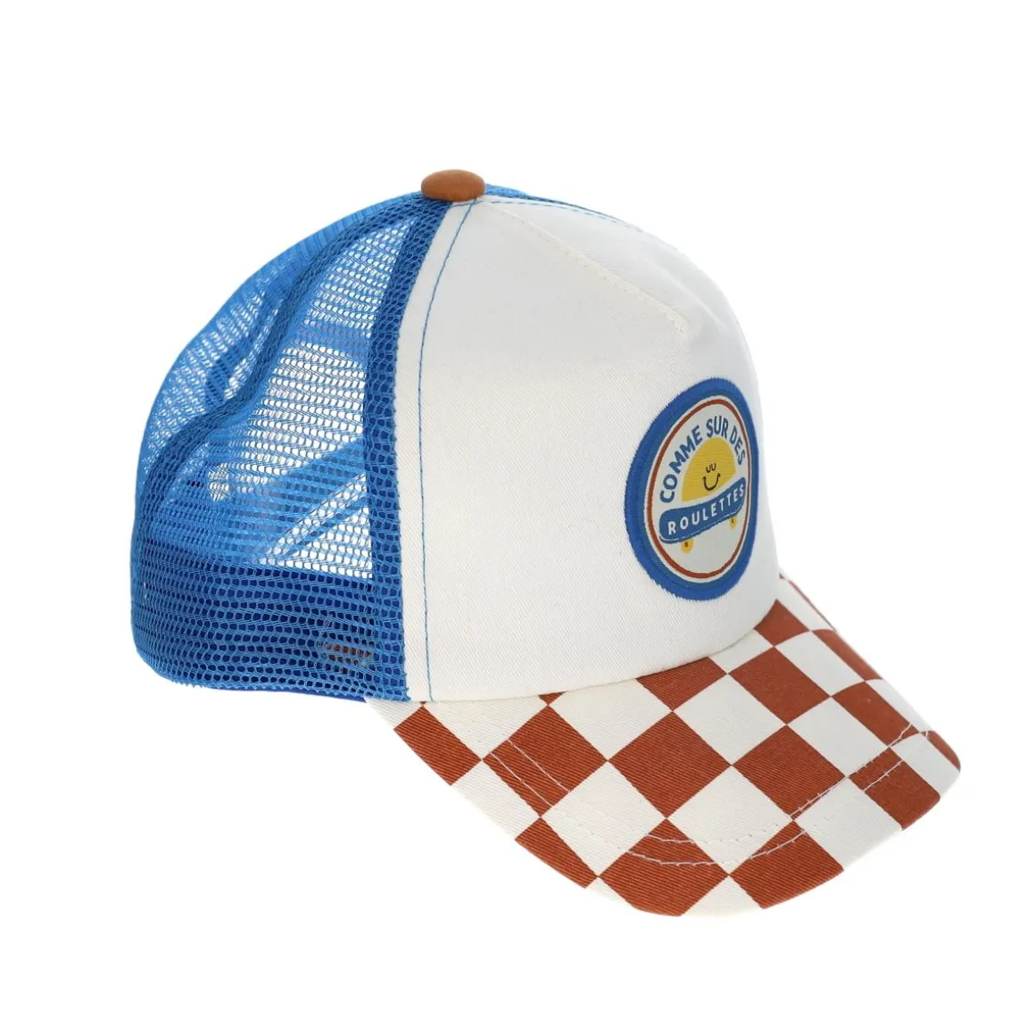 Casquette enfant damier "Comme sur des roulettes" - Skate park
