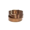 Ceinture à boucle ronde en cuir bronze - Taille M