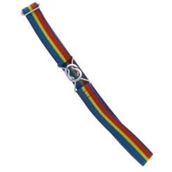 Ceinture élastique rayée arc-en-ciel - À bicyclette