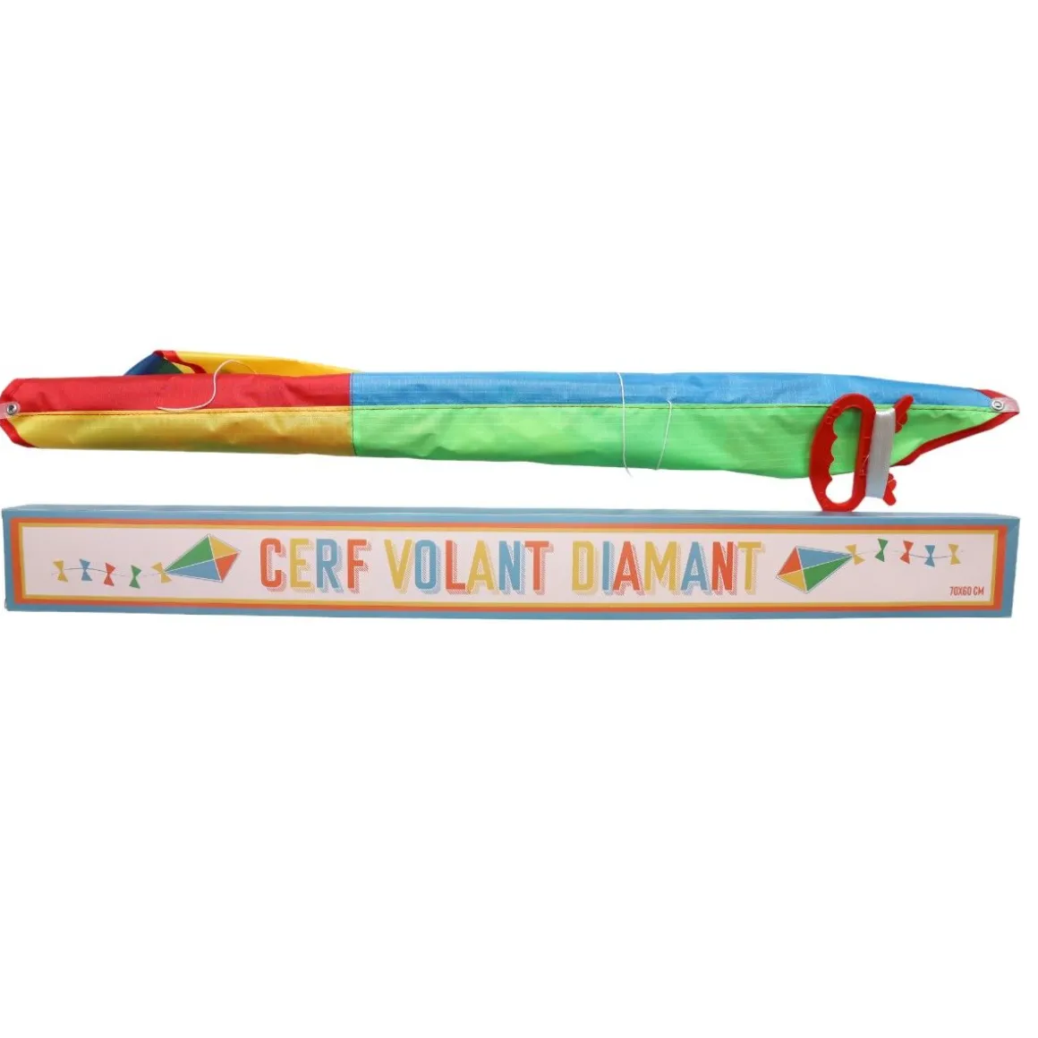 Cerf-volant diamant multicolore
