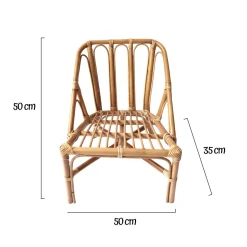 Chaise enfant rotin