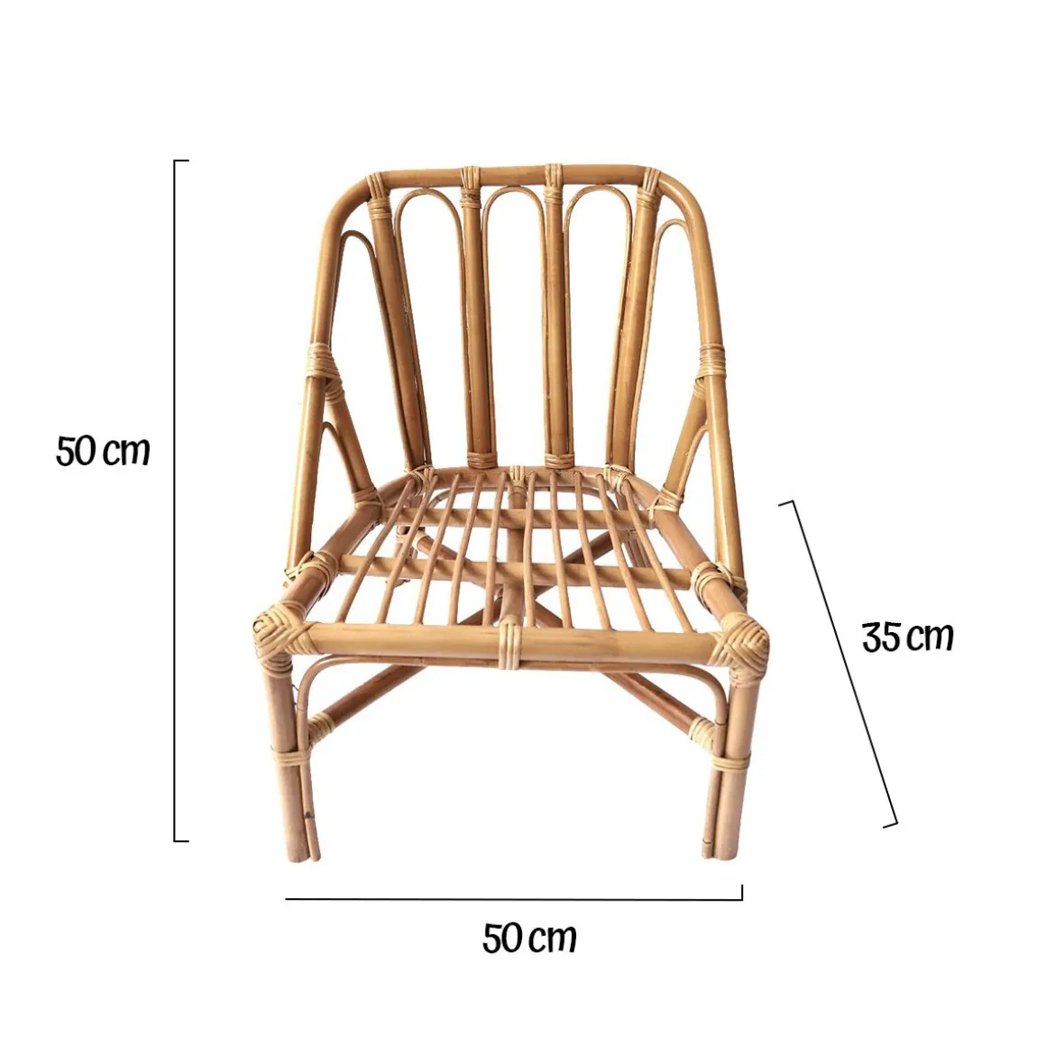 Chaise enfant rotin