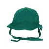 Chapeau de soleil broderie verte - Folk d'été