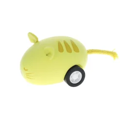 Chaton jaune en bois à remonter