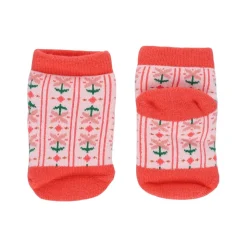 Chaussettes bébé fleurs roses 0-6 mois - Folk d'été