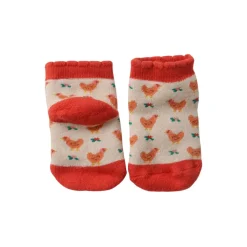 Chaussettes bébé poules 0-6 mois - La petite poule rousse