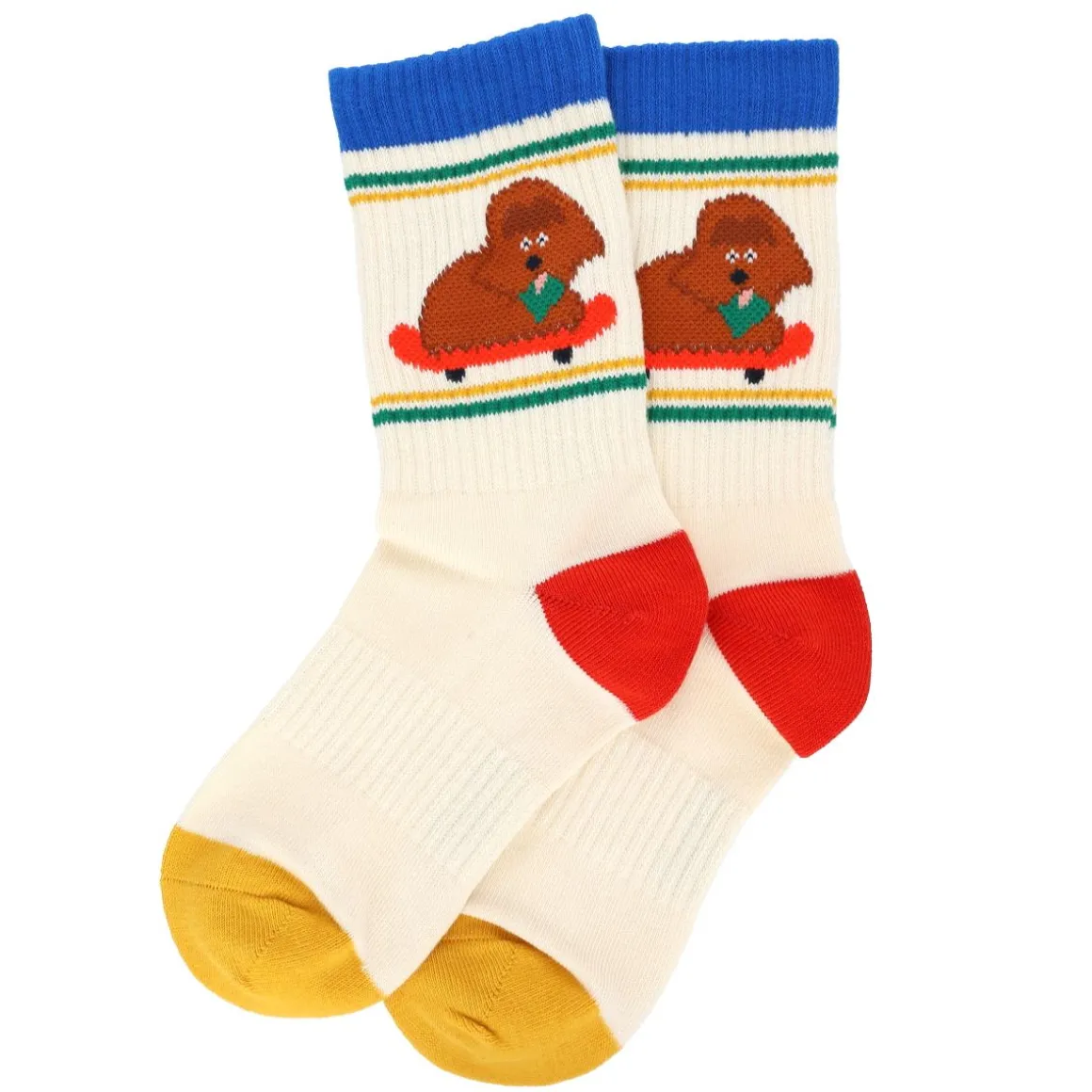 Chaussettes enfant chien et skate - Croquette