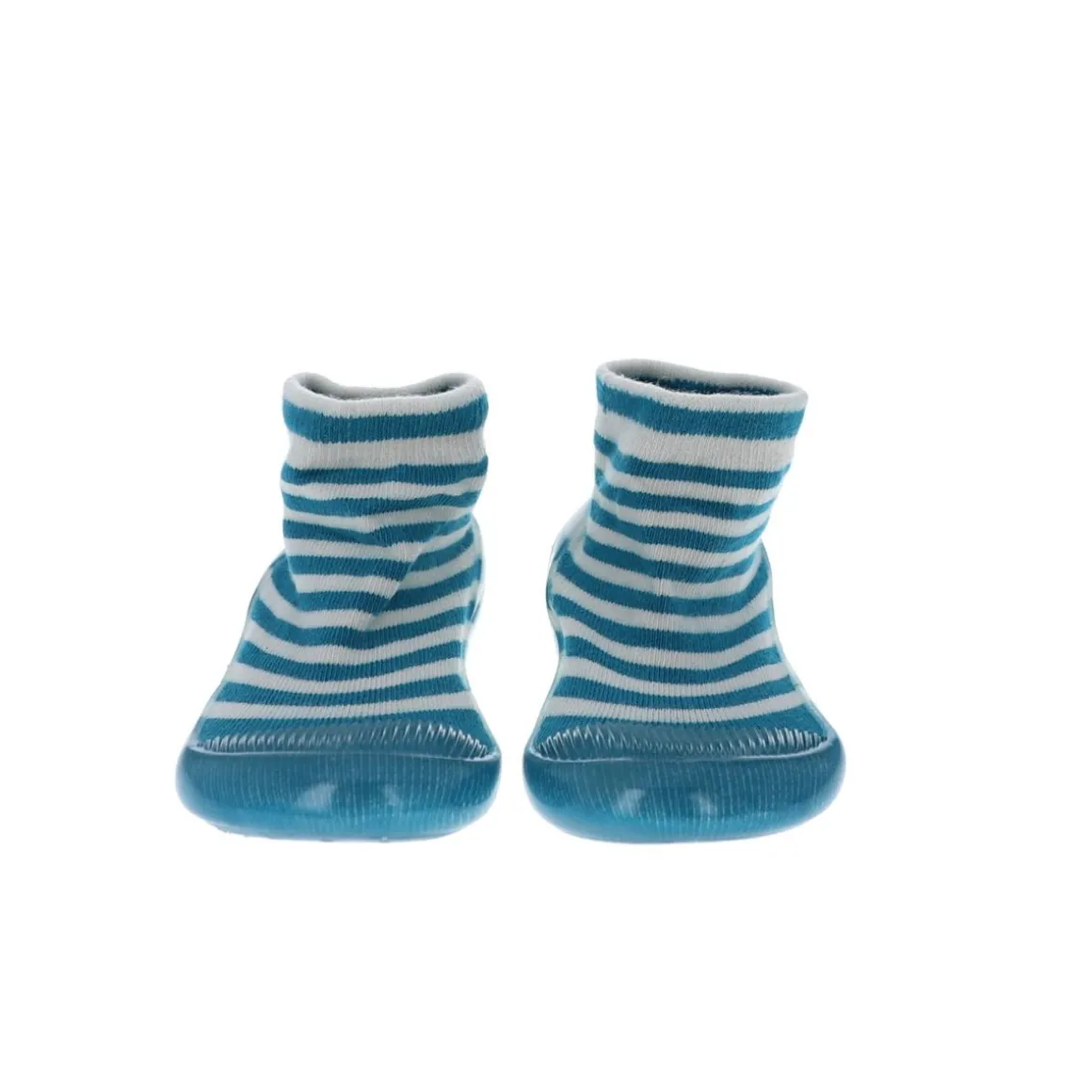 Chaussinettes rayées bleues - P'tit bichon