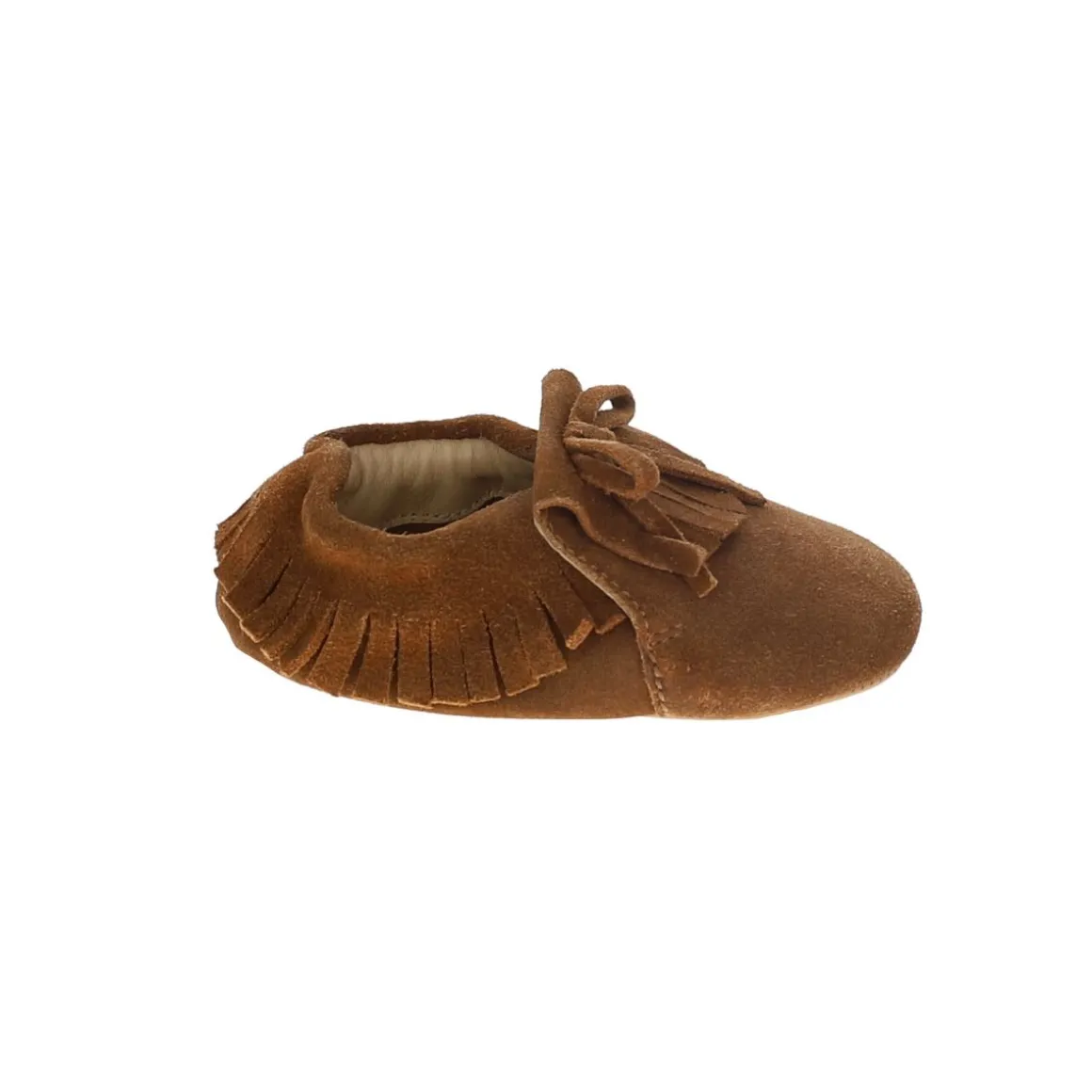 Chaussons bébé Frangette marron