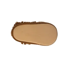 Chaussons bébé Frangette marron