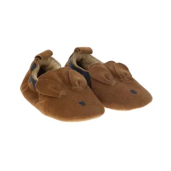 Chaussons bébé Kangourou en daim marron