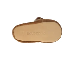 Chaussons bébé Kangourou en daim marron