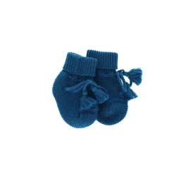 Chaussons coton Bleu 0-6 mois - Teddy Bear