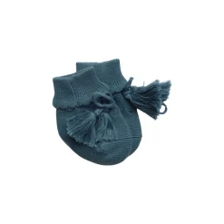 Chaussons coton bleu 3-6 mois