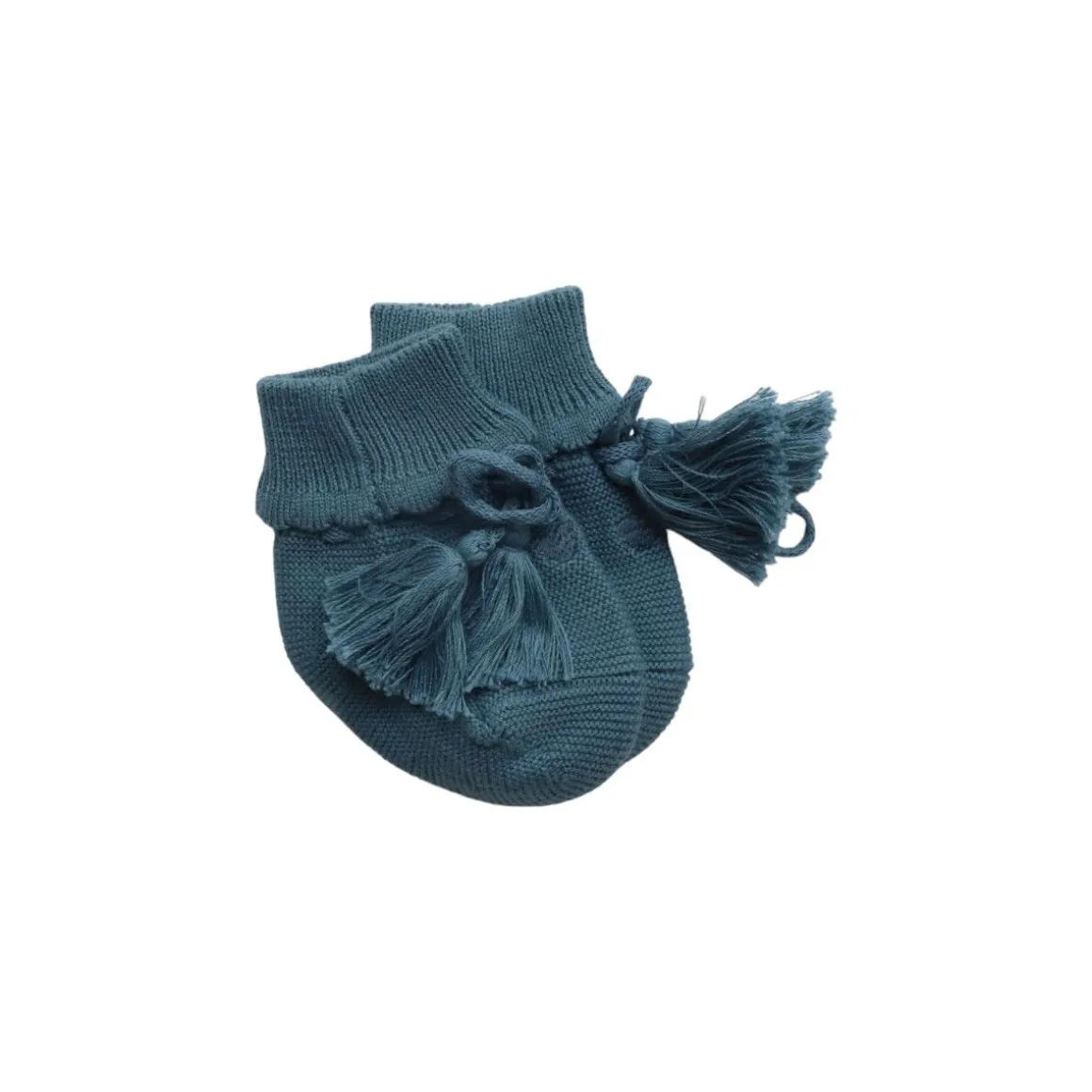 Chaussons coton bleu 3-6 mois
