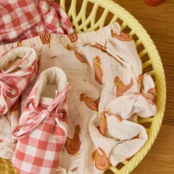 Chaussons vichy - La petite poule rousse