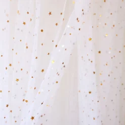 Ciel de lit tulle et sequins dorés