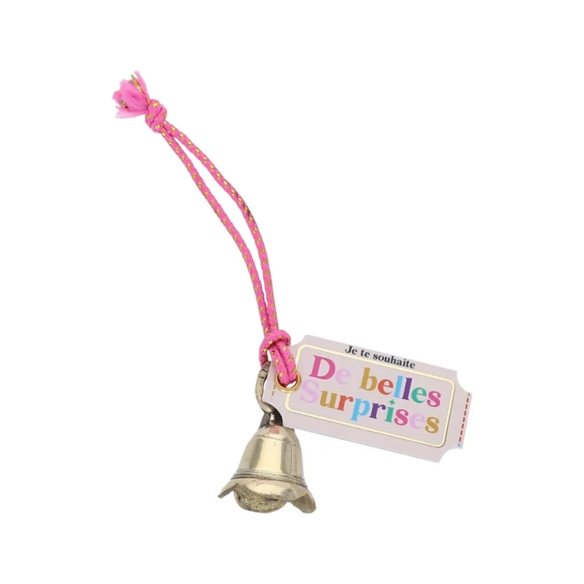 Clochette "Je te souhaite" message porte-bonheur