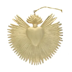 Coeur ex voto rayonnant à suspendre