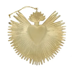 Coeur ex voto rayonnant à suspendre