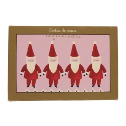 Coffret de 6 cartes de vœux et enveloppes Joyeux Noël