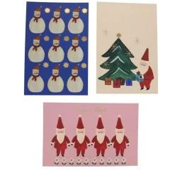 Coffret de 6 cartes de vœux et enveloppes Joyeux Noël