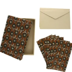 Coffret de correspondance fleuri kaki block print - Delhi d'antan