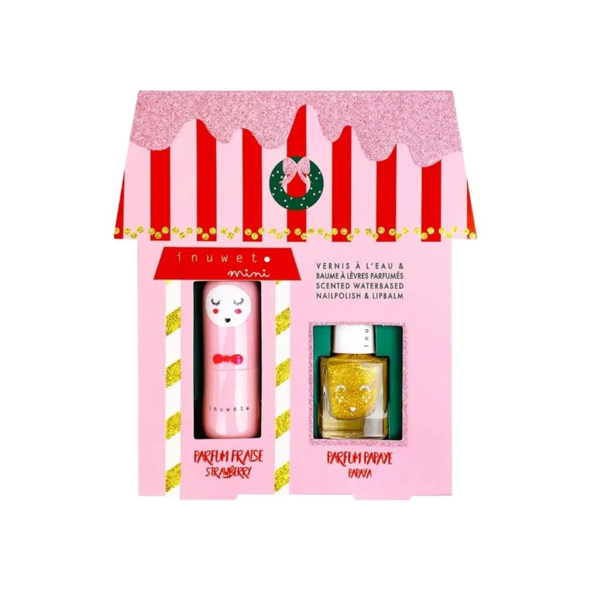 Coffret Maison de Juliette baume fraise et vernis doré