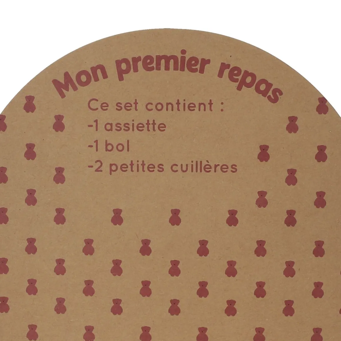 Coffret premier repas bébé silicone pêche