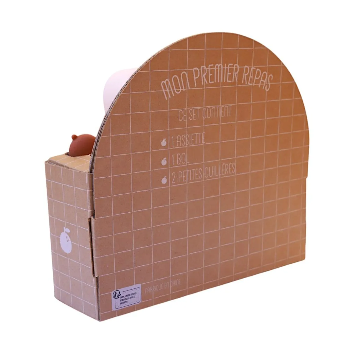 Coffret premier repas bébé silicone - Petit déj