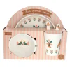 Coffret repas en mélamine fleuri - Folk d'été