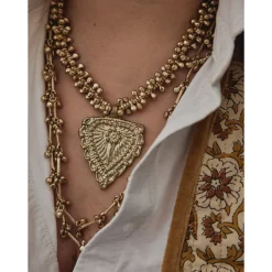 Collier indien cœur doré - Mariage Indien