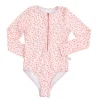Combinaison de bain anti-UV léopard rose