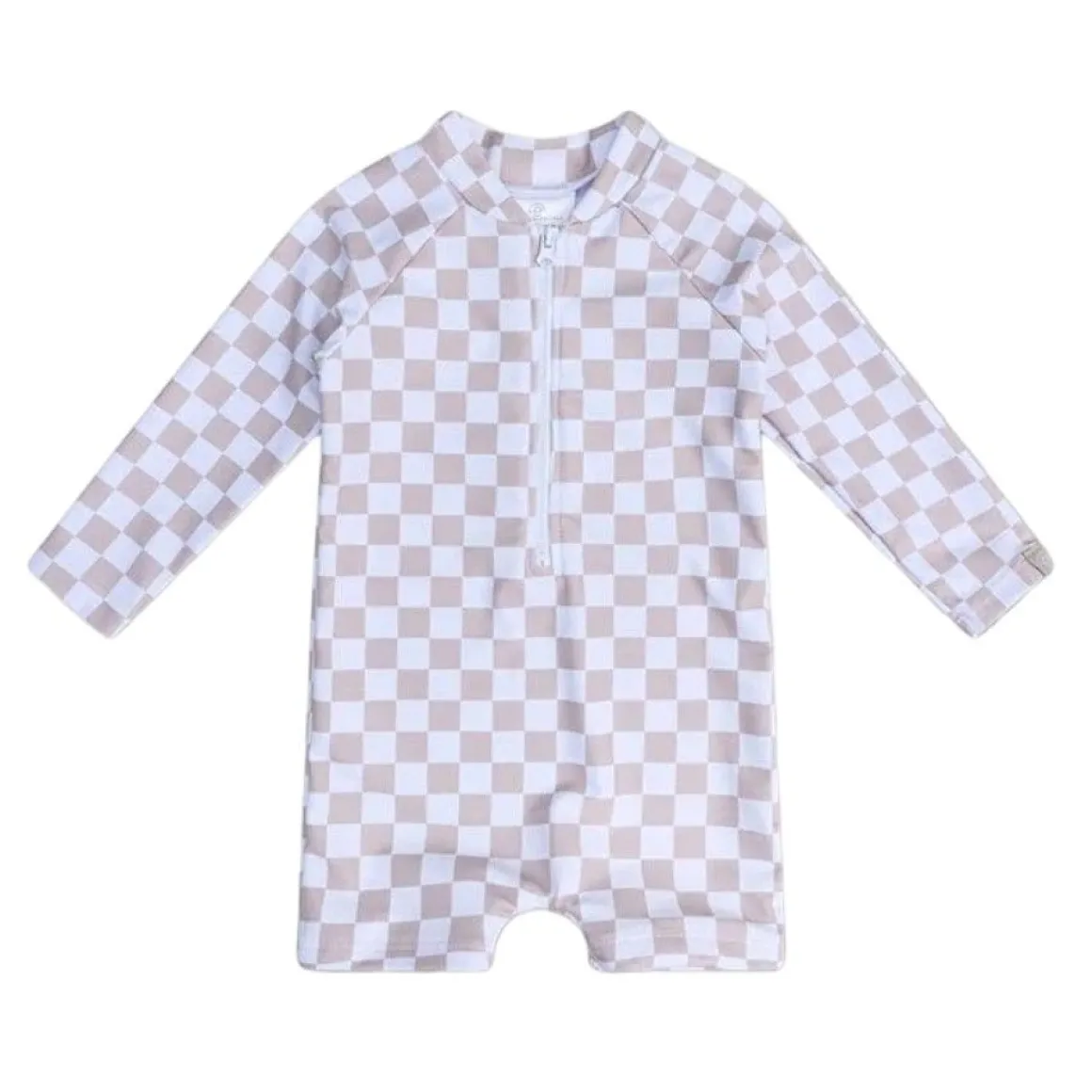Combinaison de bain anti-UV à damier