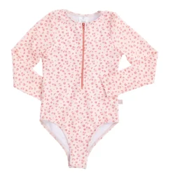 Combinaison de bain anti-UV léopard rose