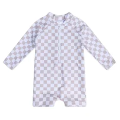Combinaison de bain anti-UV à damier