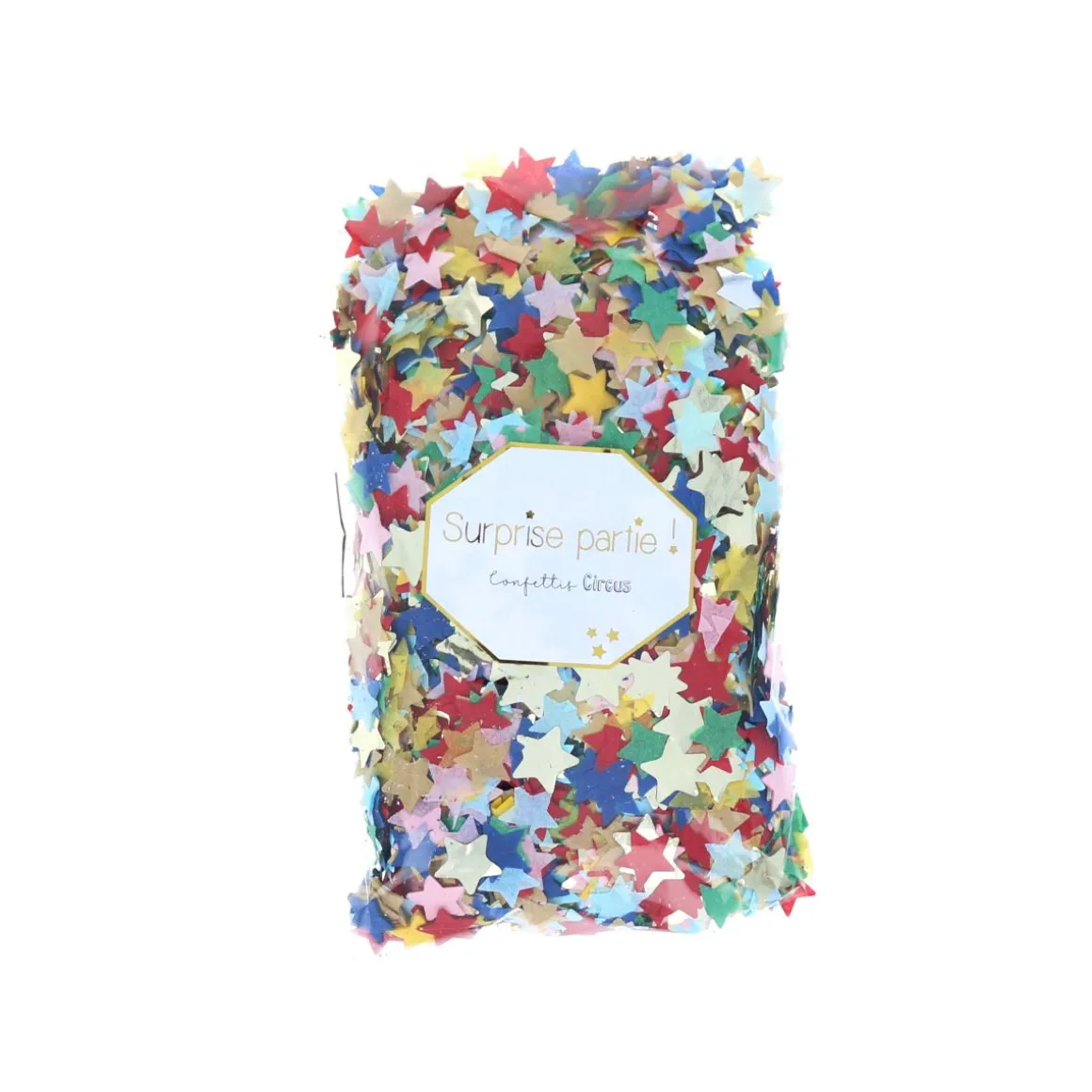 Confettis étoiles multicolores cirque 30g