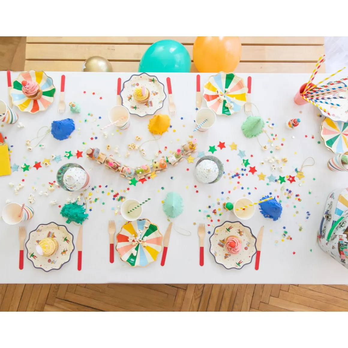 Confettis étoiles multicolores cirque 30g