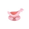 Coquetier poule en plastique rose