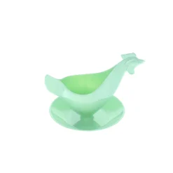 Coquetier poule en plastique vert d'eau