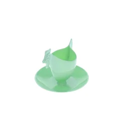 Coquetier poule en plastique vert d'eau