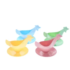 Coquetier poule en plastique vert d'eau