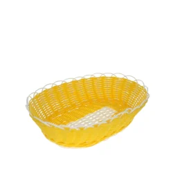 Corbeille jaune et blanche