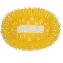 Corbeille jaune et blanche