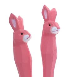 Corde à sauter en bois lapin rose