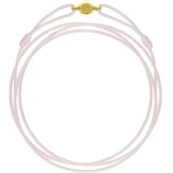 Cordon rose pâle fermoir doré