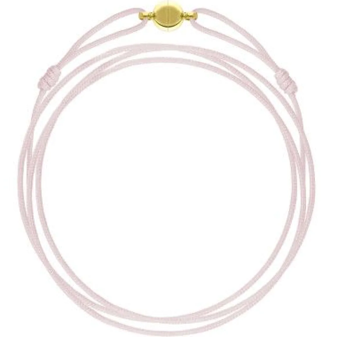 Cordon rose pâle fermoir doré