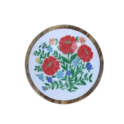 Coupelle en bois à fleurs Polka Folk