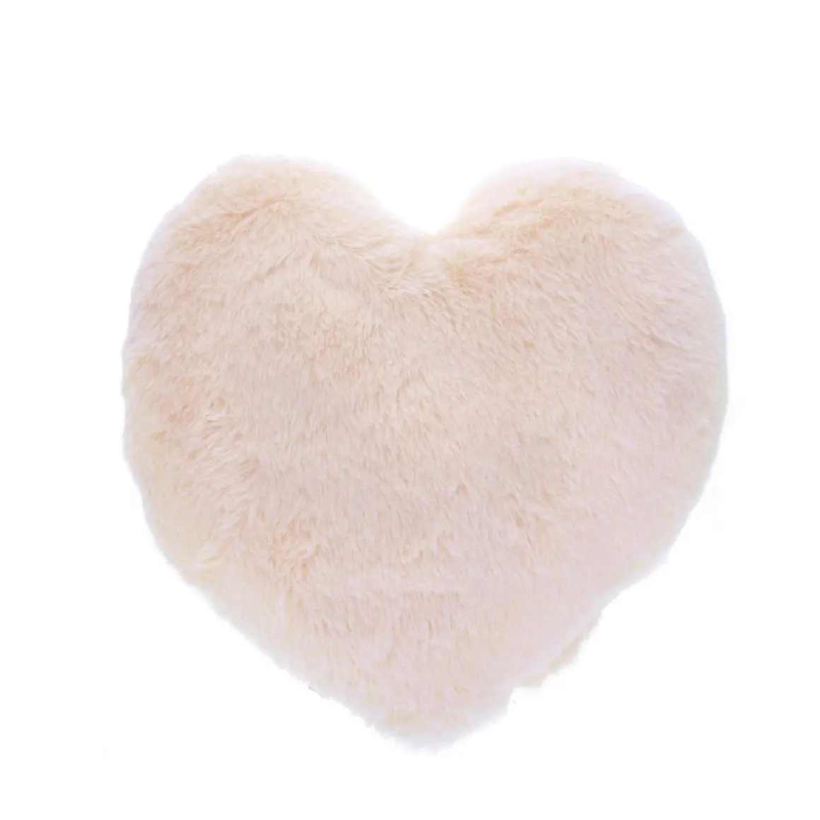 Coussin cœur rose nude
